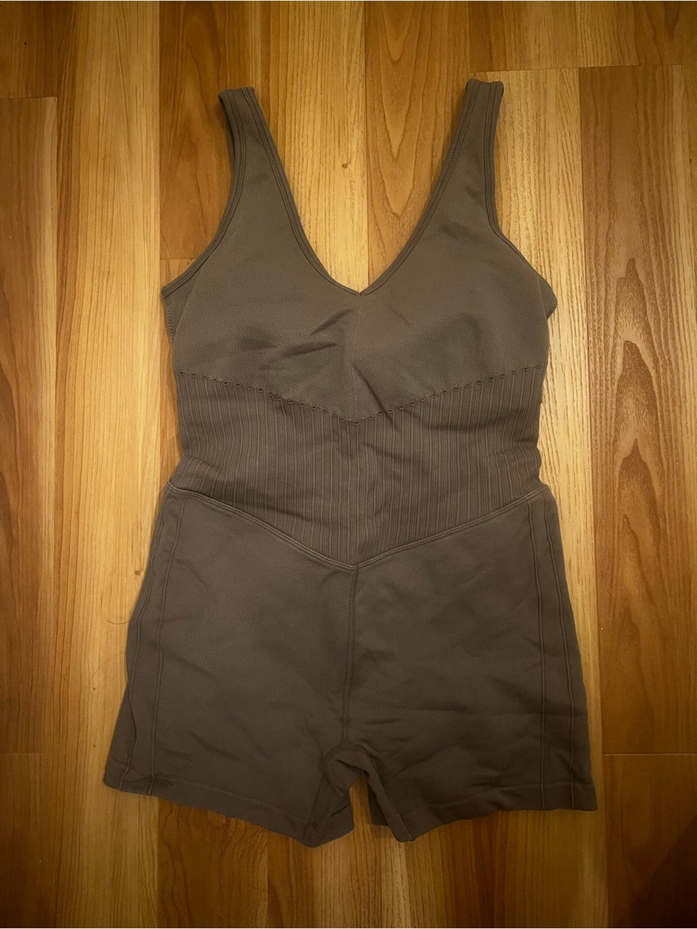 JoyLab Sleeveless One-Piece Romper in Taupe